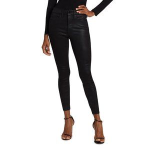 Good American Good Legs Coated Black High Rise Jeans Size 29 / 8